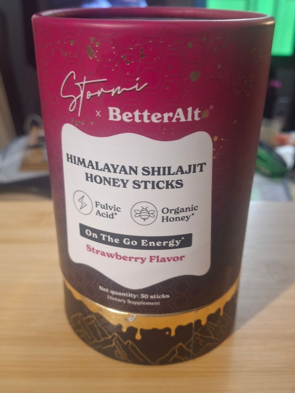 Stormi x BetterAlt Himalayan Shilajit Honey Sticks - Strawberry